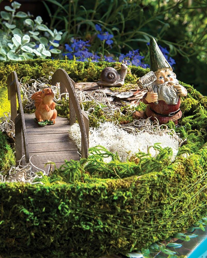 Fairy Garden Basket Kit, Fresh Green, 15in #1