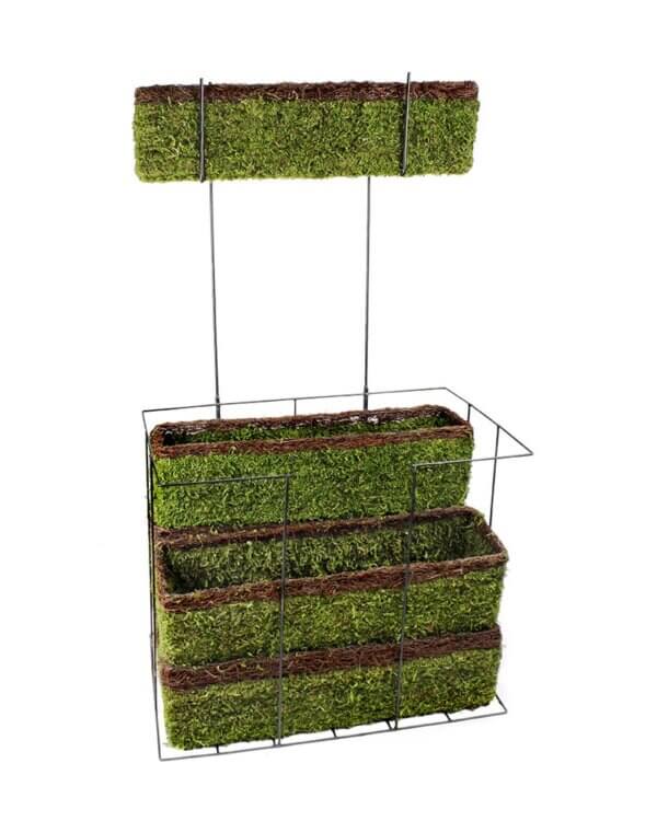 MossWeave Window Box Planter, Wicker Rim, 30 Inch, Retail Stack