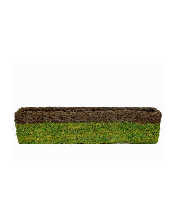 MossWeave Window Box Planter, Wicker Rim