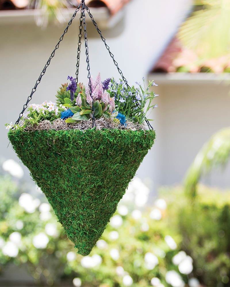 MossWeave Pyramid Hanging Basket, 12" #1