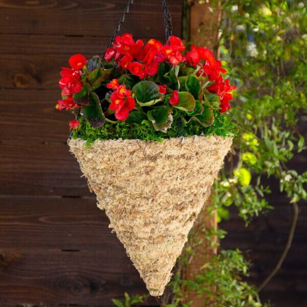 MossWeave Mini Hanging Basket Set of 4, Blond