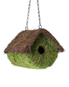 Loghouse Woven Birdhouse