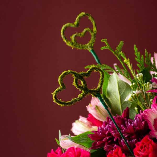 Heart Moss Picks, Set of 3 #1